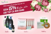 Chào mừng 20/10, Giảm 15% cho tất cả các đơn hàng