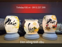 Đèn xông tinh dầu vẽ chữ thư pháp - nét đẹp tinh tế