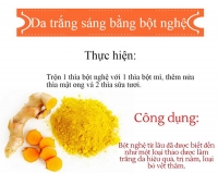 Nám và tàn nhang biến mất hoàn toàn nhờ tinh bột nghệ