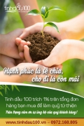 Quỹ 1 phần trăm - 1% doanh số của Tinh Dầu 100 để làm từ thiện