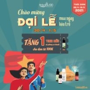 Chào mừng đại lễ 30.4 và 1.5 Tặng tinh dầu xịt phòng sả chanh - Tinh Dầu 100