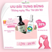 Ưu đãi tặng quà, sale chào mừng ngày phụ nữ Việt Nam 20.10
