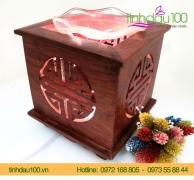 Đèn xông bằng gỗ hương chữ lộc