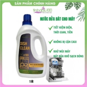Nước rửa bát cho máy rửa bát Lam Hà 4 trong 1 giảm cặn canxi, làm bóng bát đĩa, khử mùi hôi, tiết kiệm điện can 1L