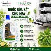 Nước rửa bát cho máy rửa bát Lam Hà 4 trong 1 giảm cặn canxi, làm bóng bát đĩa, khử mùi hôi, tiết kiệm điện can 1L