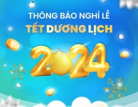 THÔNG BÁO LỊCH NGHỈ TẾT DƯƠNG LỊCH 2024