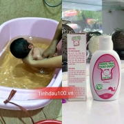 Nước tắm thảo dược trẻ em giúp các bé ngăn ngừa rôm sảy, mụn nhọt,sởi, chân tay  miệng,..