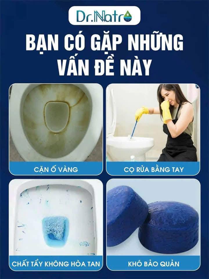 Đánh bay vết bẩn bồn cầu với chai sạch bồn cầu DrNatro
